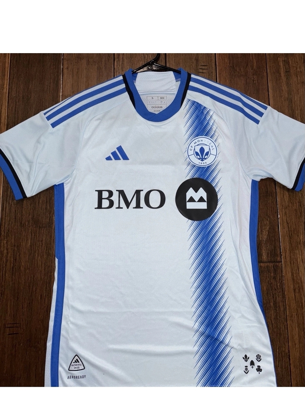 adidas White and Royal Blue CF Montréal Men's Soccer Jersey